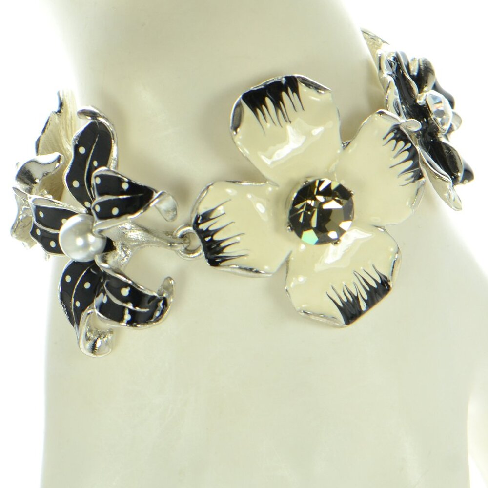 Kjl Kenneth Jay Lane Garden Flower Bracelet - image 1